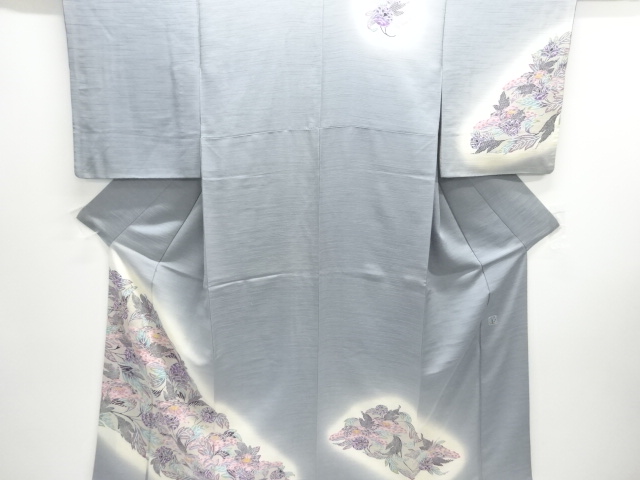 作家物　花模様刺繍訪問着